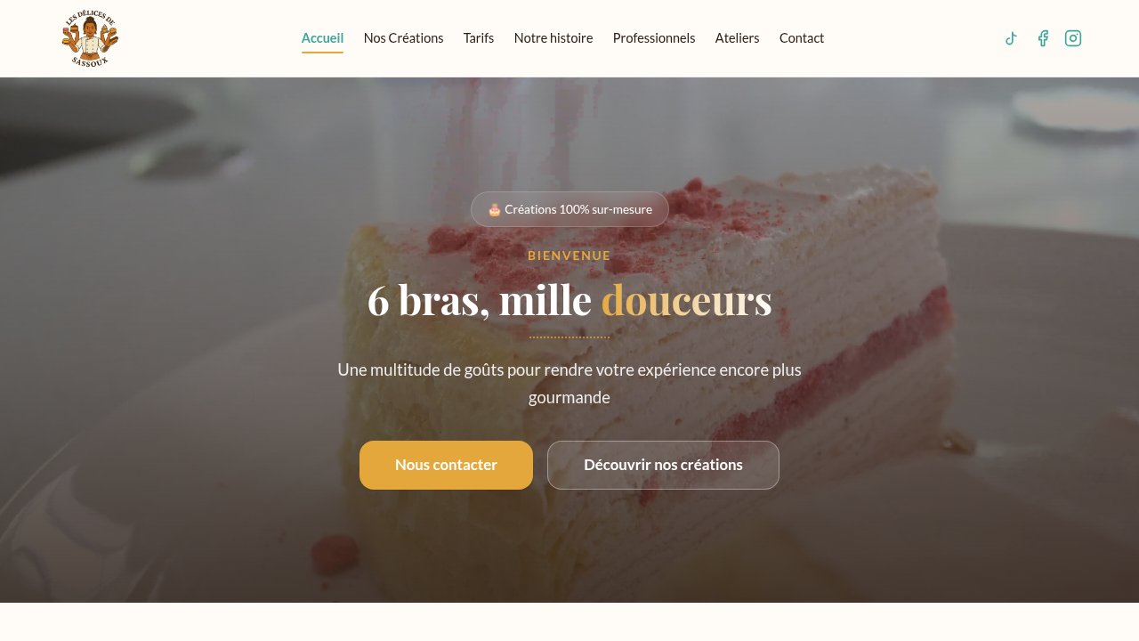 Aperçu du site Les Délices de Sassoux